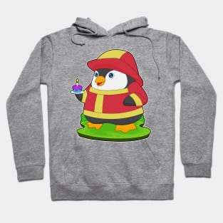Penguin Firefighter Birthday Fire department Hoodie